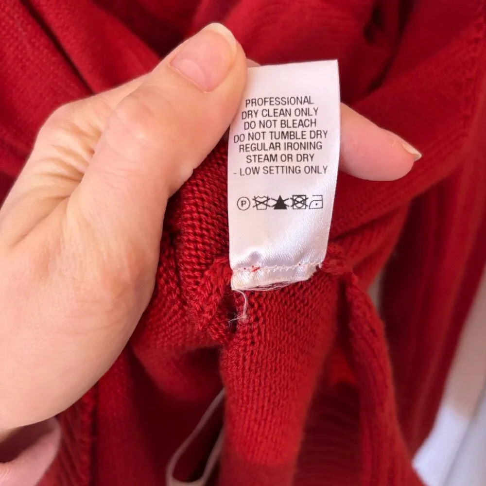 NWOT MONSE Cold Shoulder Merino Wool Knit Sweater in Terracotta - Picture 5 of 6